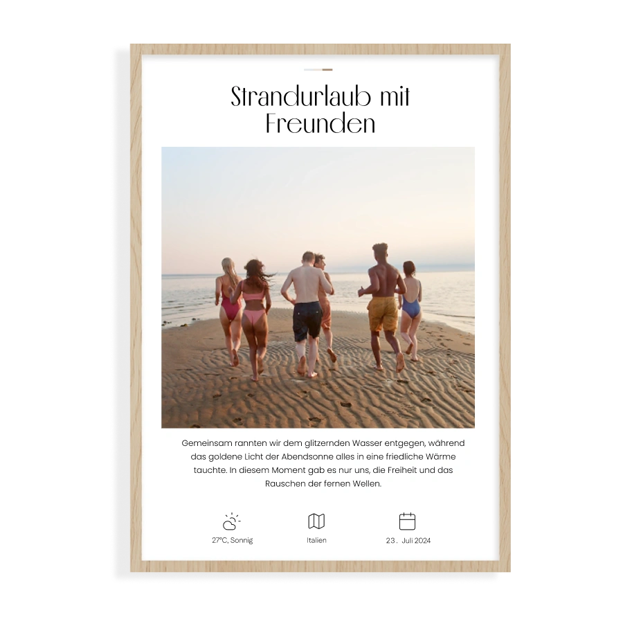 Stranderinnerung Fotoposter