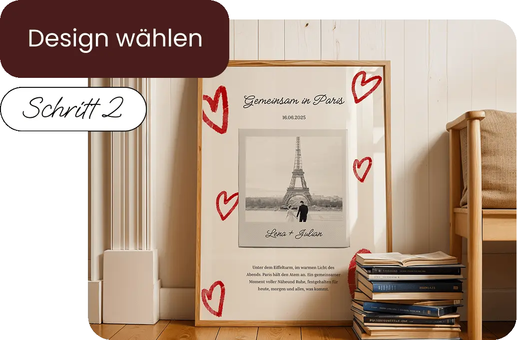 Erstelle dein Fotoprint. Schritt 2: Design wählen