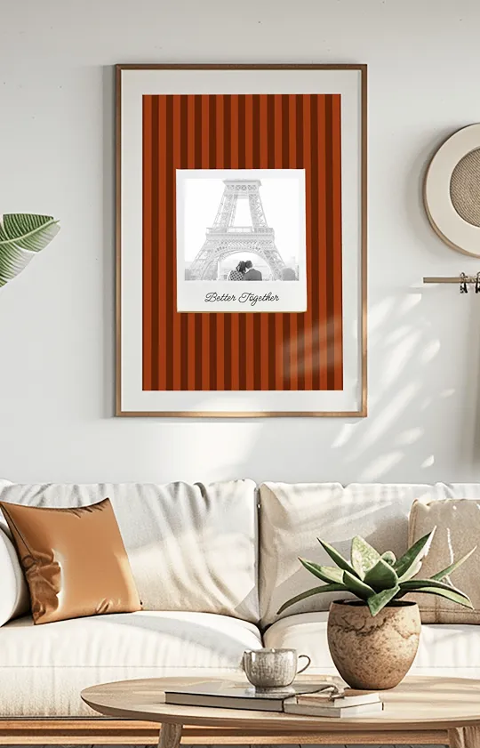 Fotoposter im Wohnzimmer