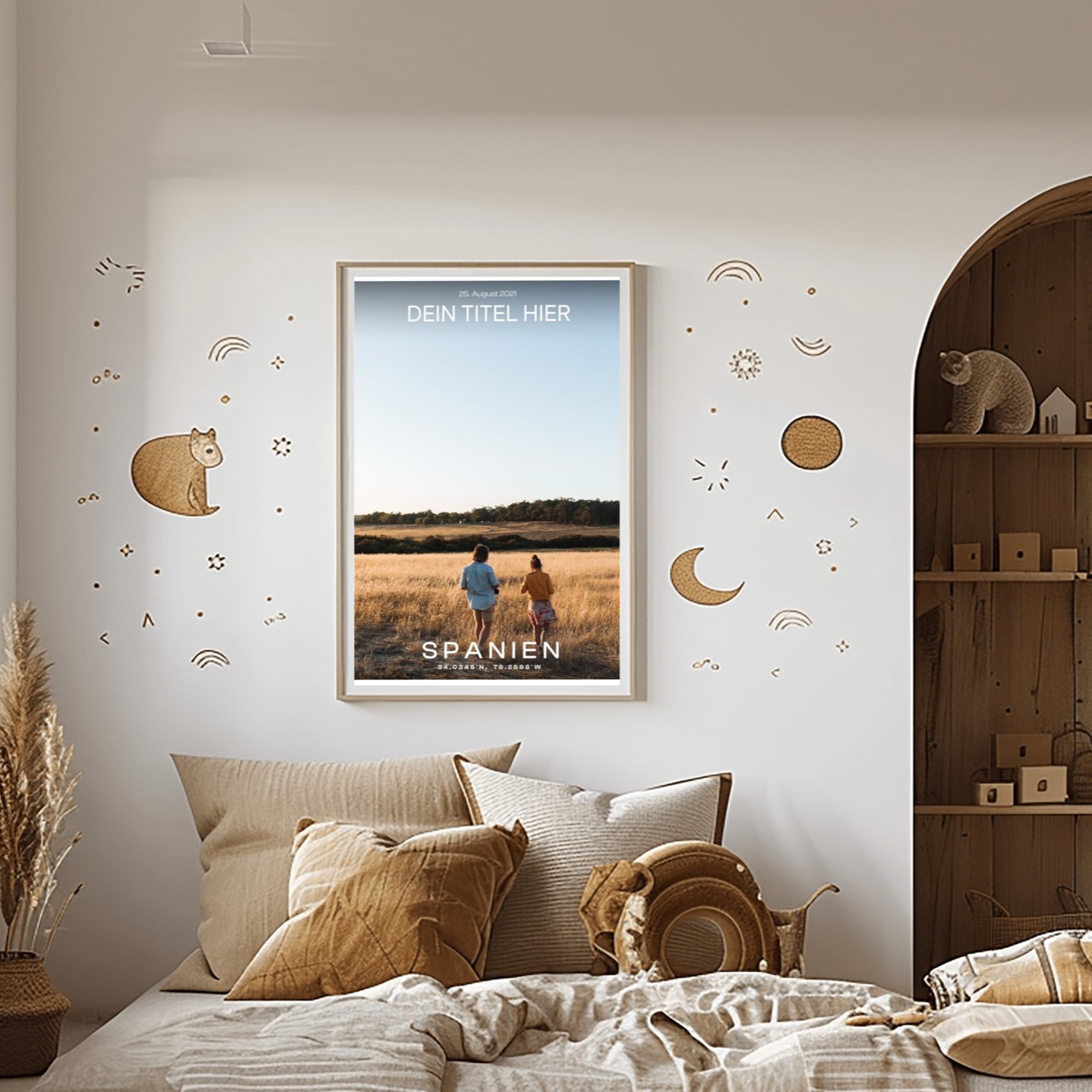 Personalisiertes Fotoposter mit Datum und Ort